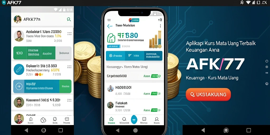 Tampilan antarmuka AFK77 menunjukkan fitur kurs mata uang dengan jelas.