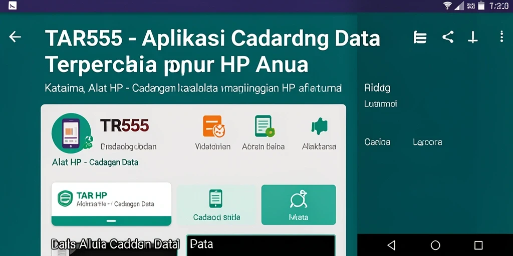 Antarmuka sederhana TAR555 untuk pencadangan data.